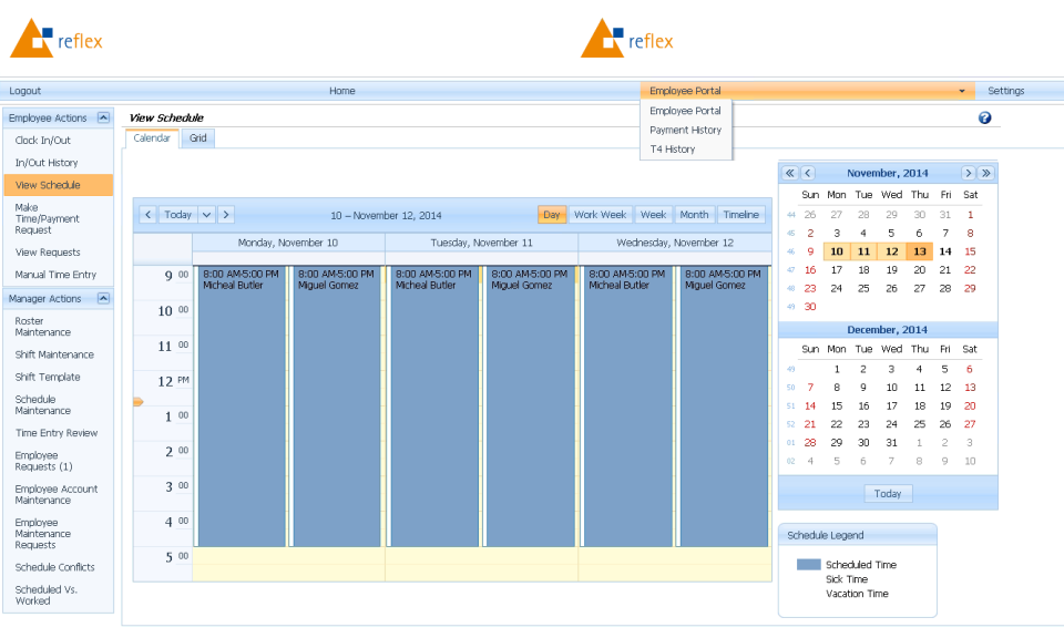 screenshot of Reflex ERP